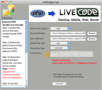 BASIC to LiveCode Window screenshot