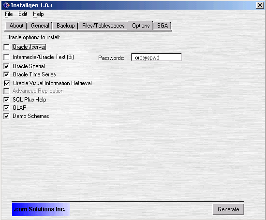 Installgen Options Folder tab - 33K