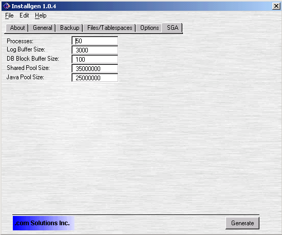 Installgen SGA Folder tab - 28K