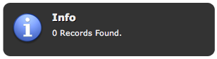Gritter Info Dialog - 0 Records