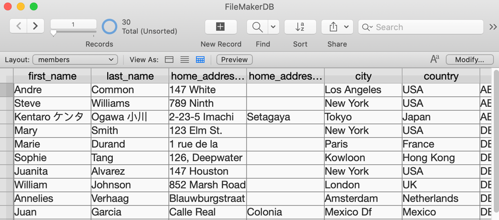 FileMaker UTF8 Characters