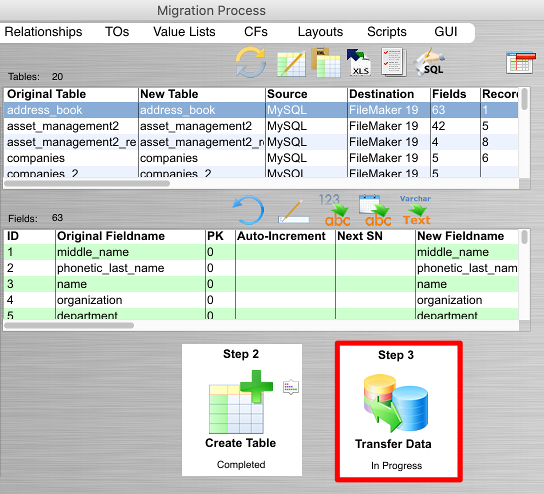 Step #3 - Transfer Data