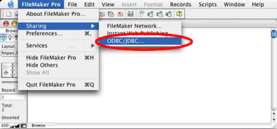 [Figure 28 - Enable FileMaker 7 ODBC/JDBC Sharing for All Users] 